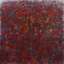 <b>Rote Punkte / <em>Red dots</em></b><br>2004
Tempera auf eloxiertem Aluminium, 2 Teile<br><em>Tempera on anodized aluminum, 2 pieces</em><br>200 x 200 cm<br>Photo: Norbert Faehling<br>© VG Bild
