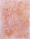 <b>Wellen-rot</b>, 2005<br>
Tusche, Öl, Papier<br>
<em><b>Waves- red</b>, 2005<br>
Ink, Oil, Paper</em><br>
250 x 200 cm<br>
Photo: Norbert Faehling<br>© VG Bild